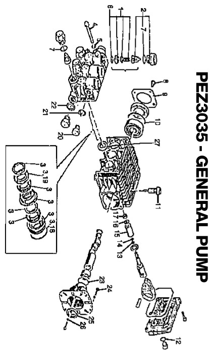 Excell 2835WB pump parts